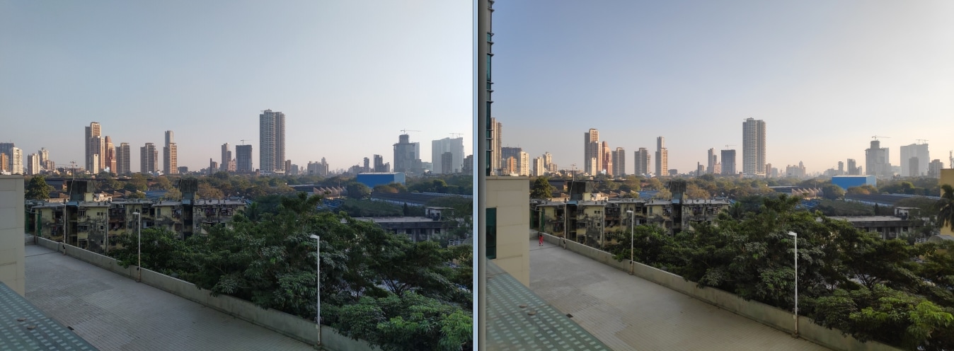 Landscape performance is pretty much the same on the Nokia 8.1 (Left) and the Poco F1 (Right). Image: tech2/Sheldon Pinto